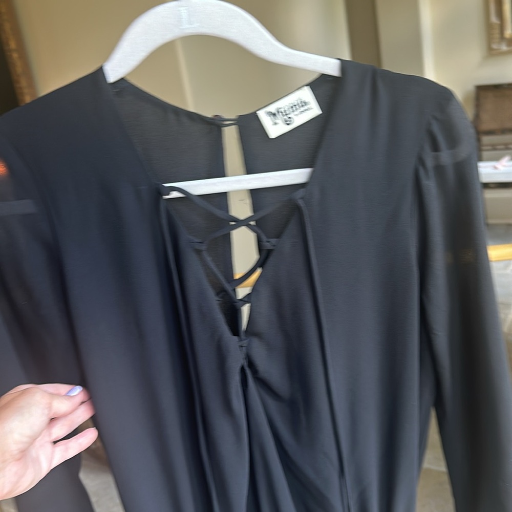 Show Me Ypur Mumu Black Romper, XS - Picture 4 of 5
